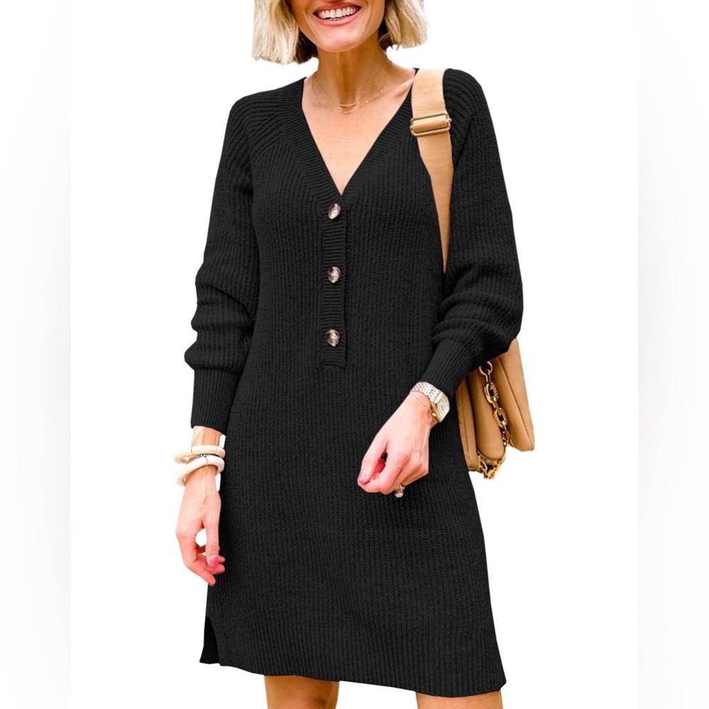 Mirol Black Sweater Dress Size XL